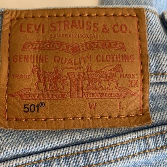 Levi’s 501 high waisted side logo Big E jeans - Picture 10 of 16